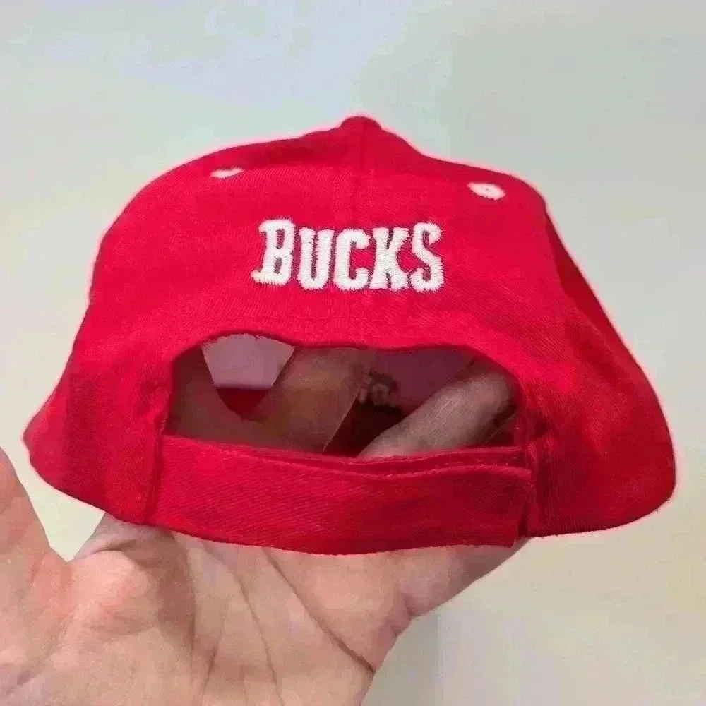Milwaukee Bucks Baseball Cap Adjustable Hat Red